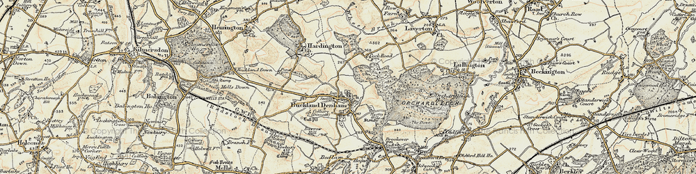 Old map of Buckland Dinham in 1898-1899