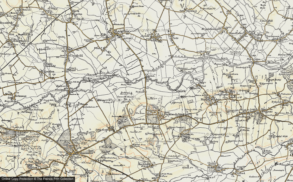 Old Map of Buckland Marsh, 1897-1899 in 1897-1899