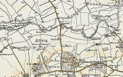 Old map of Buckland Marsh in 1897-1899
