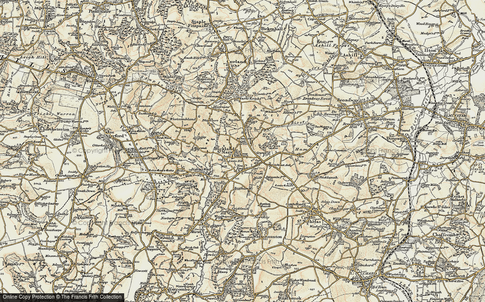 Old Map of Buckland St Mary, 1898-1900 in 1898-1900