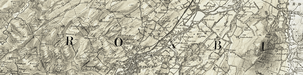 Old map of Bucklands in 1901-1904