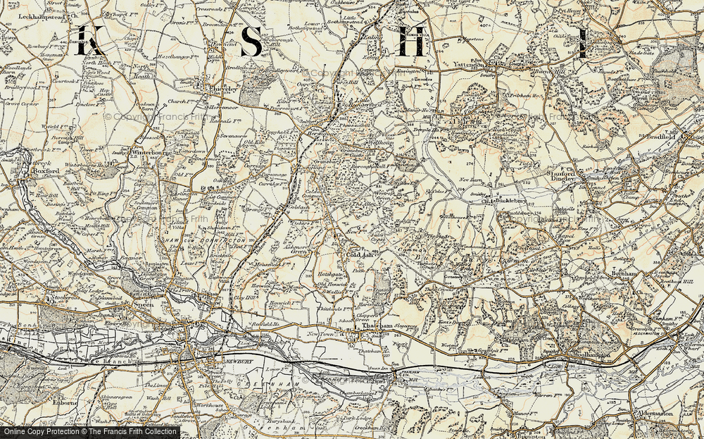 Old Map of Bucklebury Alley, 1897-1900 in 1897-1900