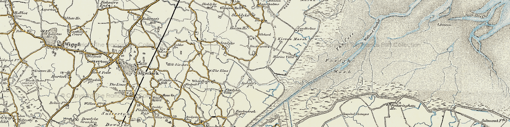 Old map of Bucklegate in 1901-1902