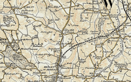 Old map of Botley Hill in 1901-1902