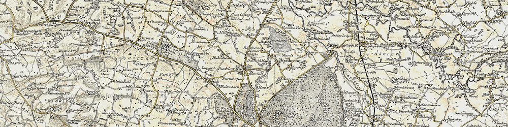 Old map of Bucklow Hill in 1902-1903