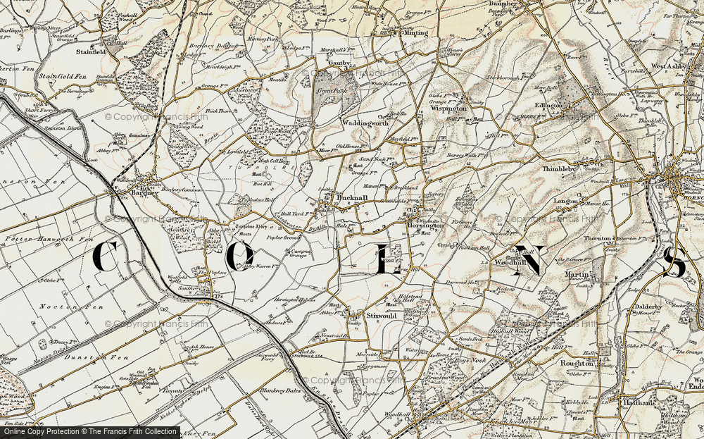 Old Map of Historic Map covering Burreth Village in 1902-1903