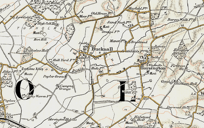 Old map of Burreth Village in 1902-1903
