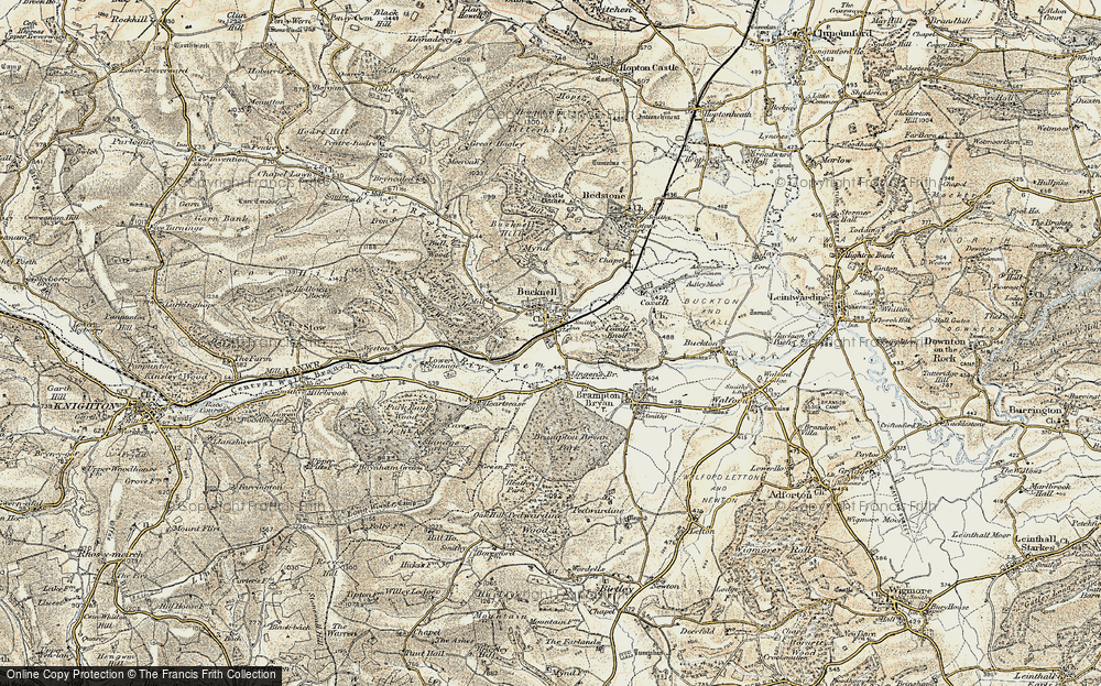 Old Map of Historic Map covering Lingen Br in 1901-1903