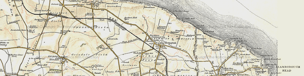 Old map of Buckton Cliffs in 1903-1904
