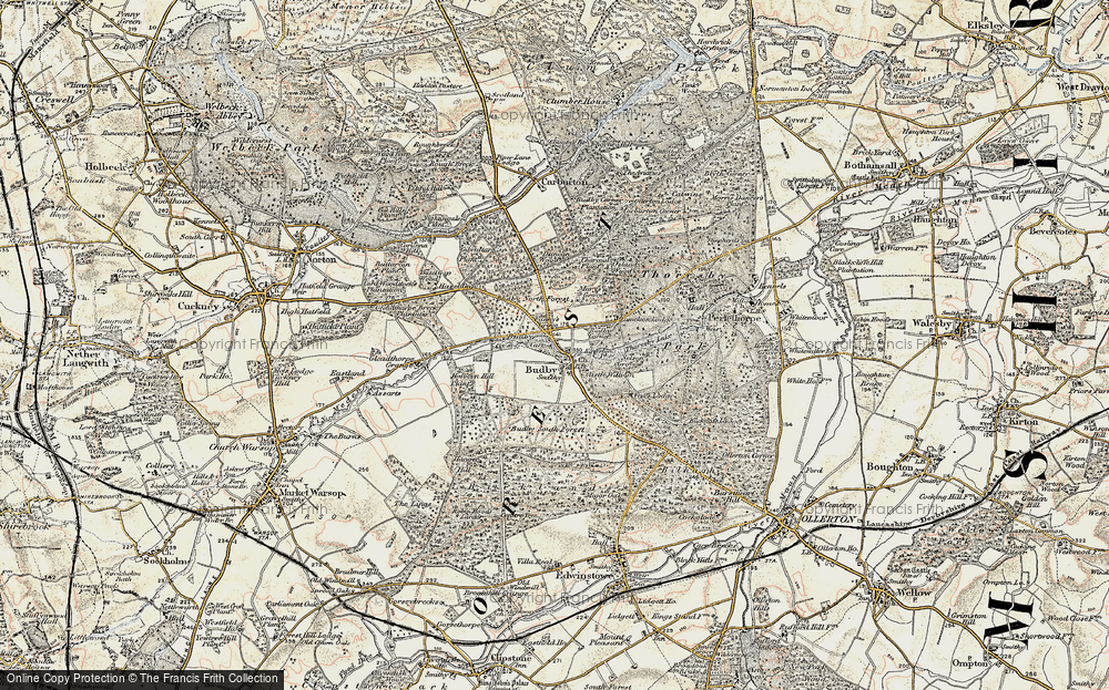 Old Map of Budby, 1902-1903 in 1902-1903