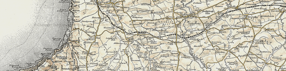 Old map of Budd's Titson in 1900