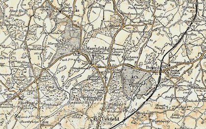Old map of Budlett's Common in 1898