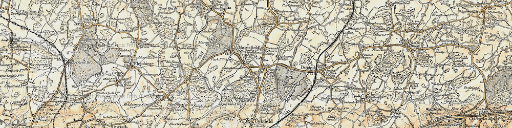 Old map of Budlett's Common in 1898
