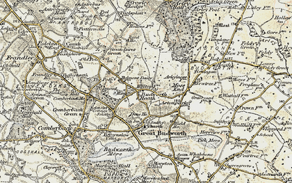 Old map of Budworth Heath in 1902-1903