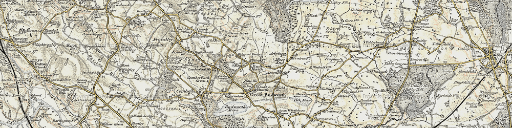 Old map of Budworth Heath in 1902-1903