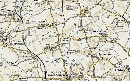 Old map of Bufton in 1901-1903