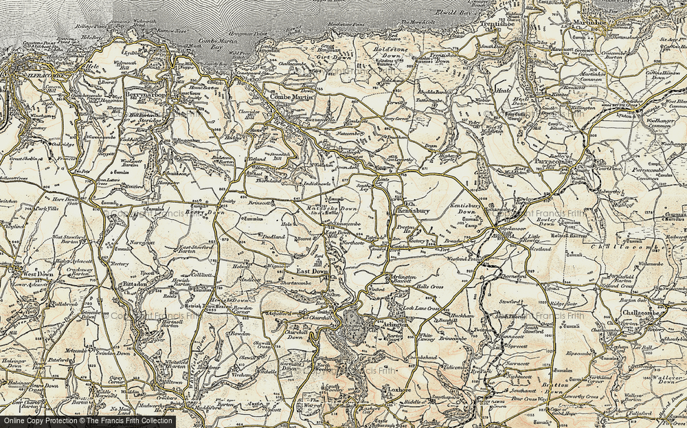 Old Map of Bugford, 1900 in 1900