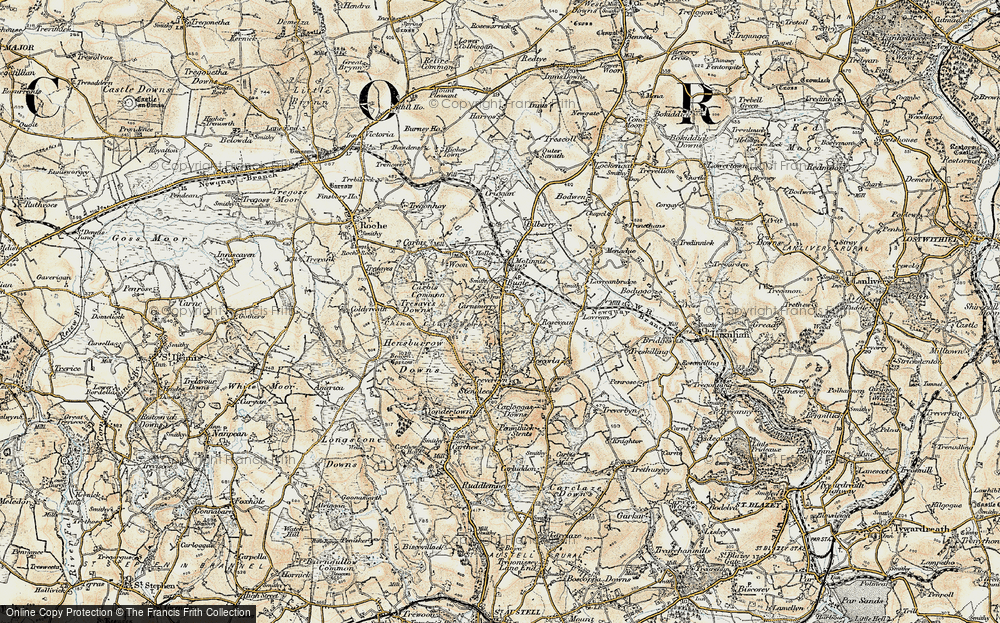 Old Map of Bugle, 1900 in 1900