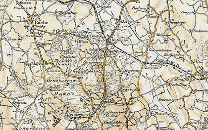 Old map of Bugle in 1900