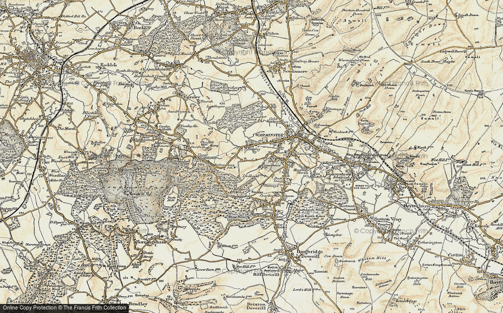 Old Map of Historic Map covering Buckler's Wood in 1897-1899