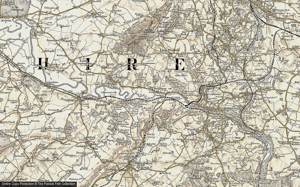 Old Map of Buildwas, 1902 in 1902