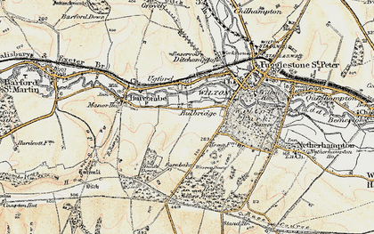 Old map of Bulbridge in 1897-1899