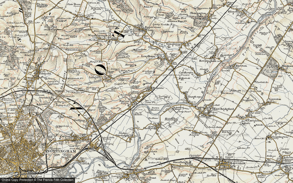 Old Map of Bulcote, 1902-1903 in 1902-1903
