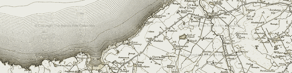 Old map of Buldoo in 1912