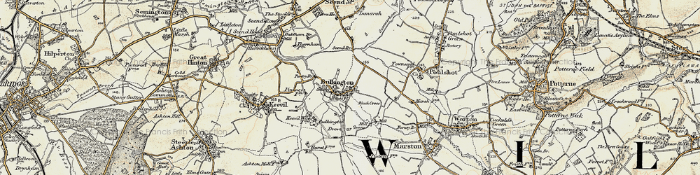 Old map of White Horse Trail in 1898-1899