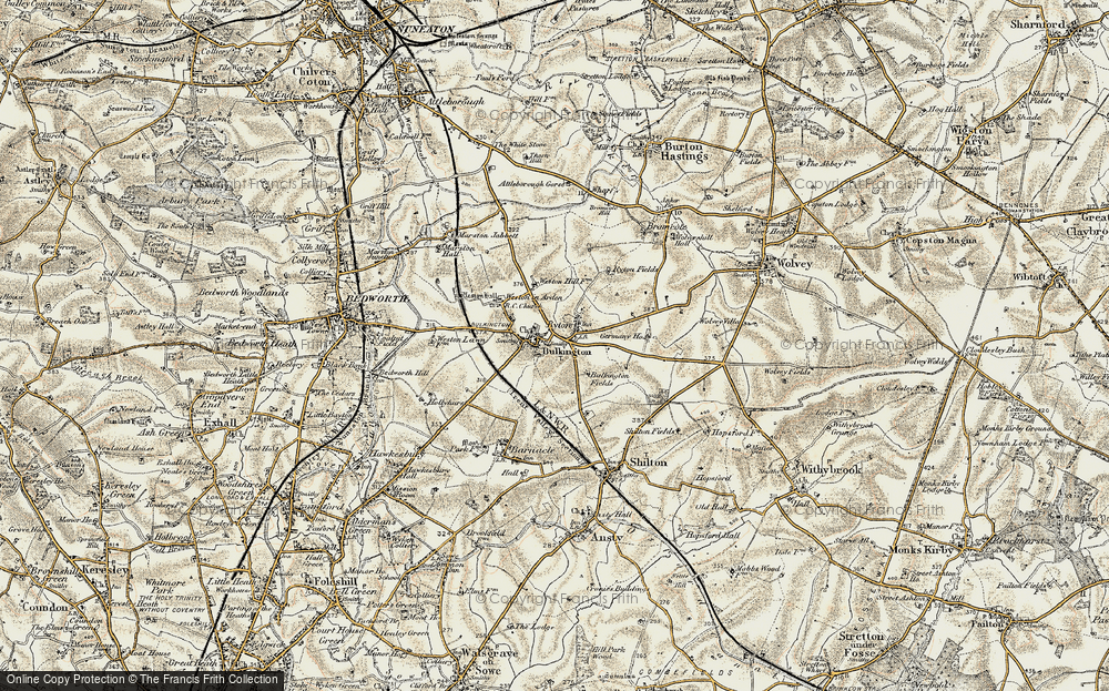 Old Map of Bulkington, 1901-1902 in 1901-1902