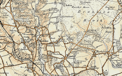 Old map of Bull Hill in 1897-1909