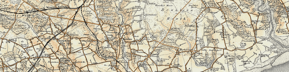 Old map of Bull Hill in 1897-1909