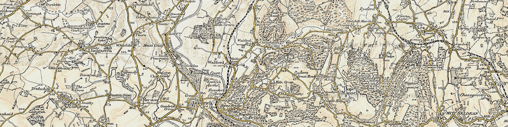 Old map of Bull's Hill in 1899-1900
