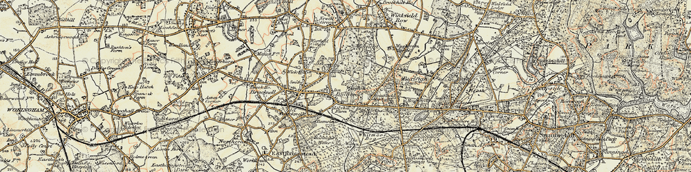 Old map of Bullbrook in 1897-1909