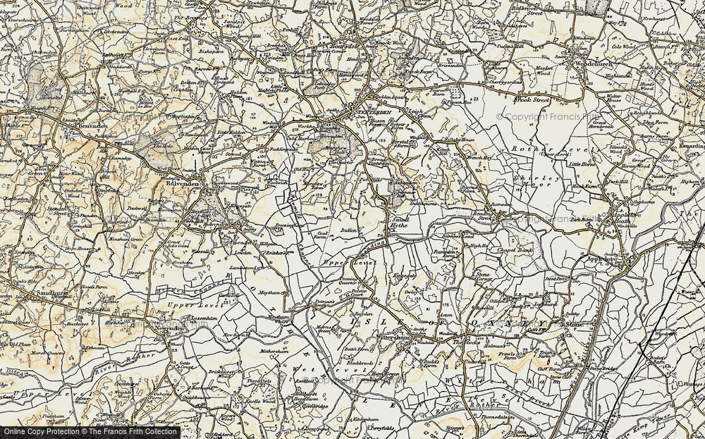 Old Map of Bulleign, 1898 in 1898
