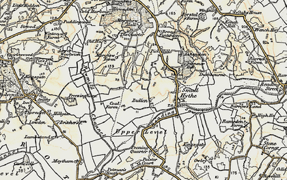 Old map of Bulleign in 1898
