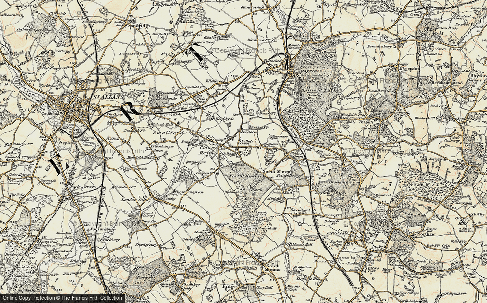 Old Map of Bullen's Green, 1897-1898 in 1897-1898