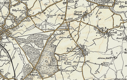 Old map of Bullenhill in 1898-1899