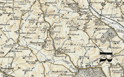Old map of Bullhurst Hill in 1902
