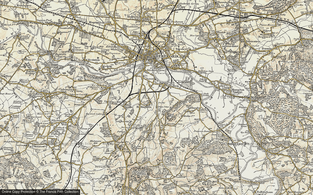 Old Map of Bullinghope, 1899-1901 in 1899-1901