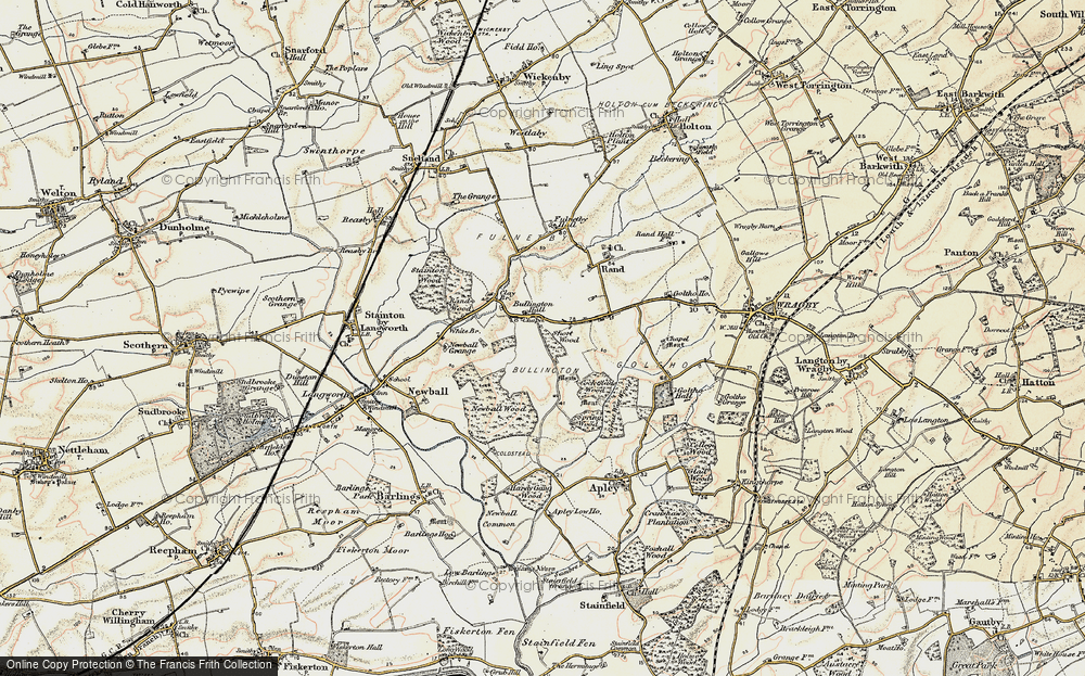 Old Map of Bullington, 1902-1903 in 1902-1903