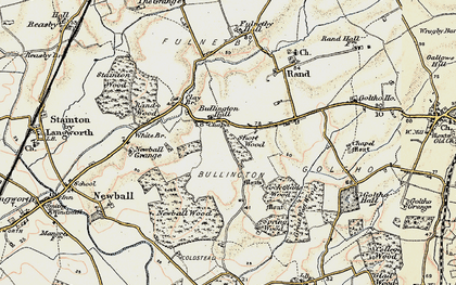Old map of Bullington in 1902-1903