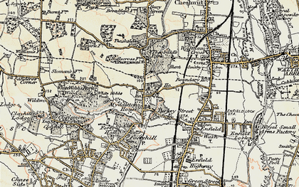 Old map of Bulls Cross in 1897-1898