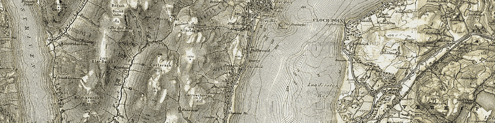 Old map of Burnmakiman Burn in 1905-1907