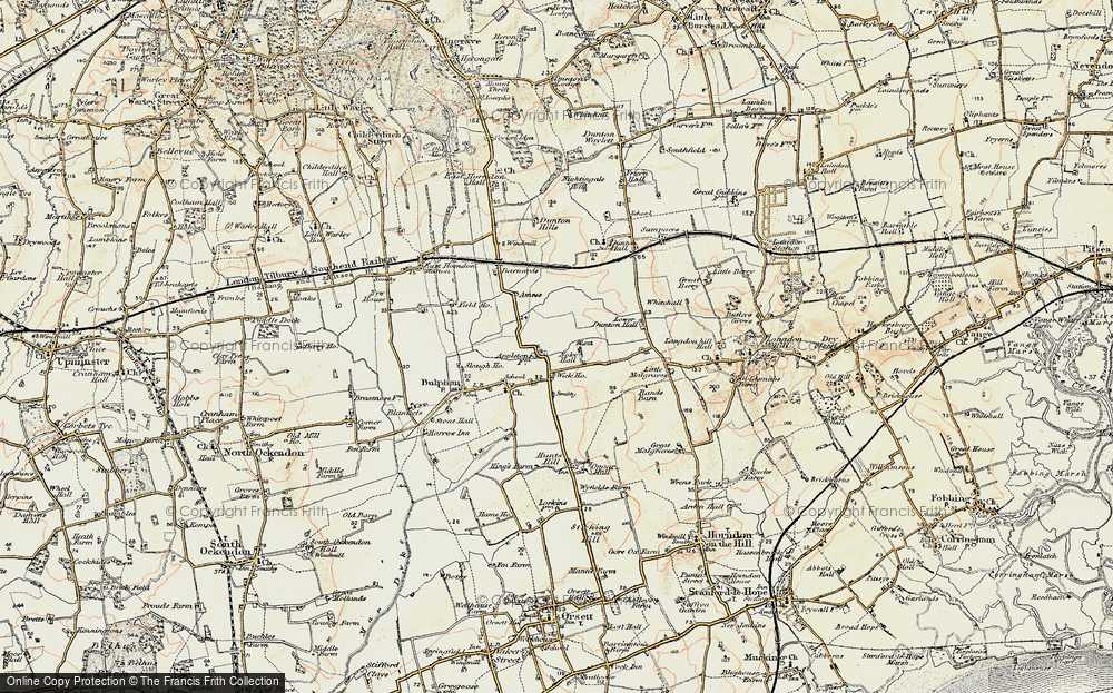 Old Map of Bulphan, 1898 in 1898