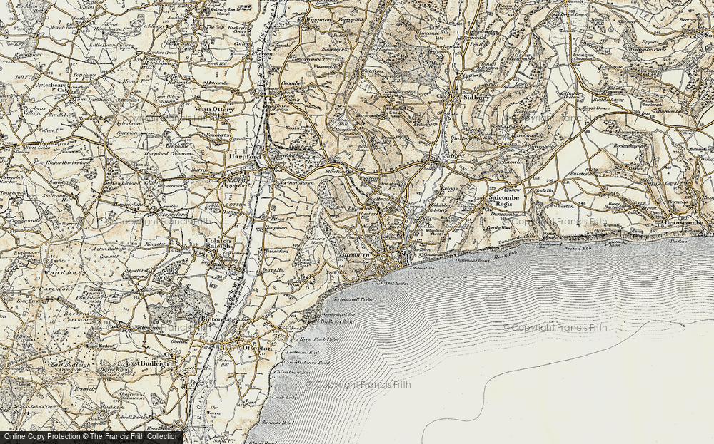 Old Map of Historic Map covering Bulverton Hill in 1899