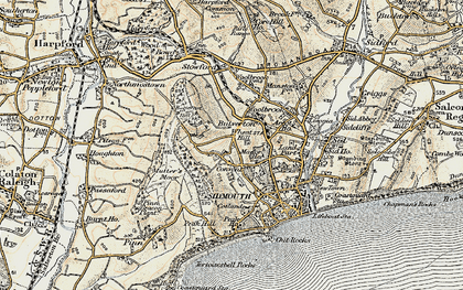 Old map of Bulverton in 1899
