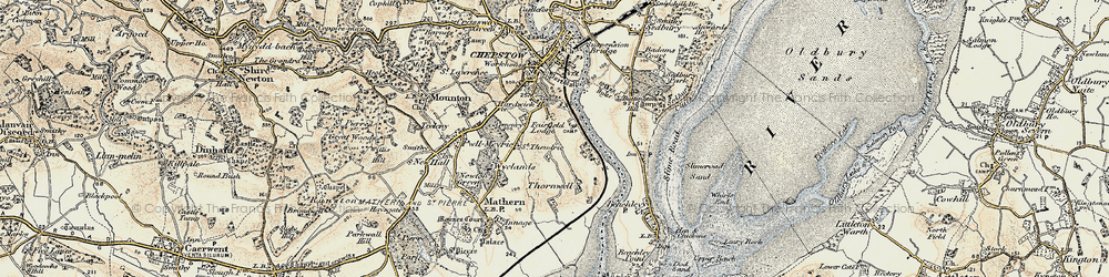 Old map of River Wye in 1899