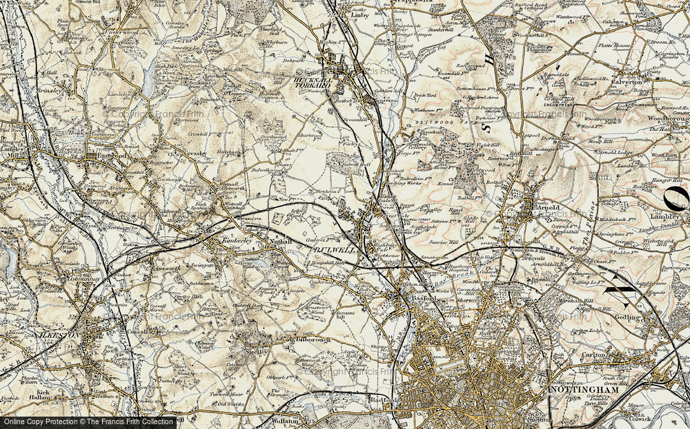 Old Map of Bulwell, 1902-1903 in 1902-1903