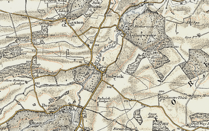 Old map of Bulwick in 1901-1903
